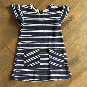 Cat & Jack Blue and White A-line Flutter Sleeve Dress